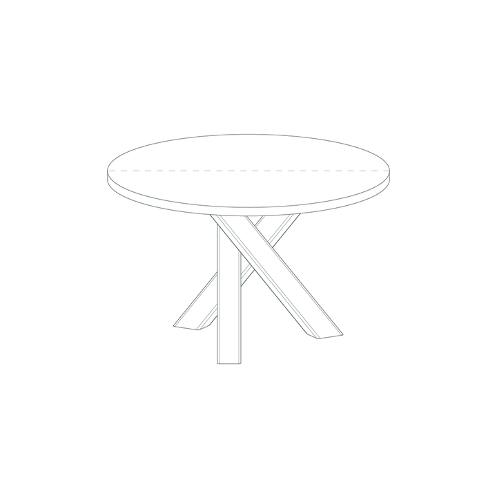 campfire round dining table drawings