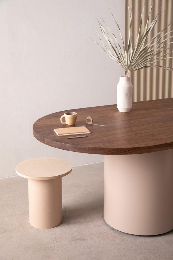 modern meeting table with matching stool