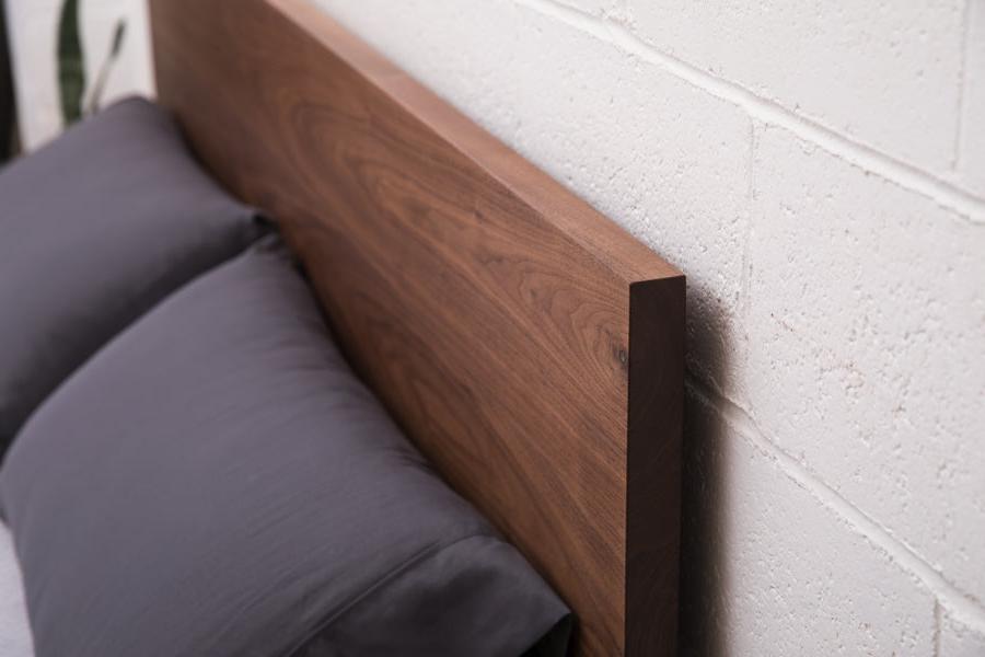 modern wood bed - headboard
