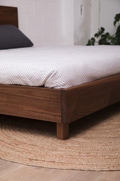 wood platform bed canada - walnut