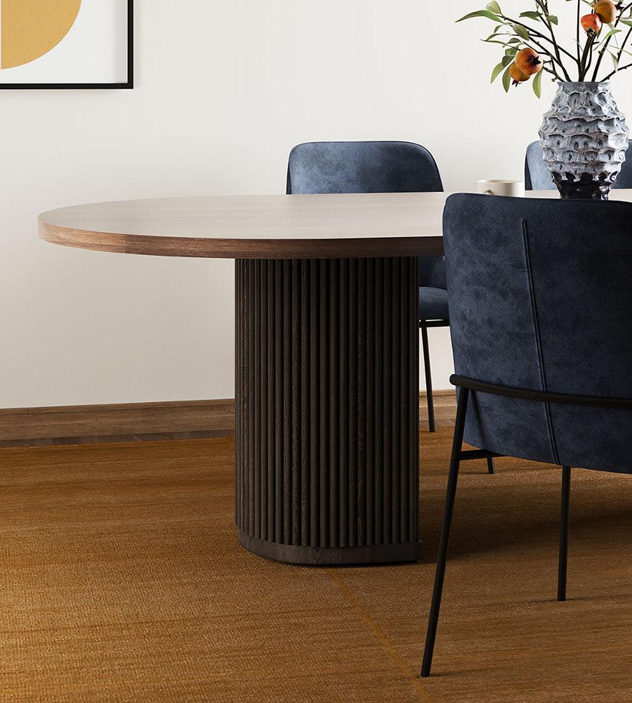oval pedestal dining table 