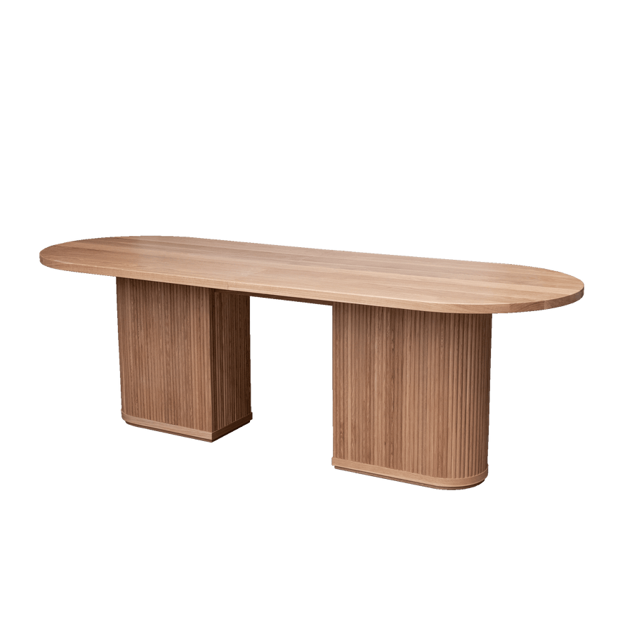pedestal dining table with fluted base